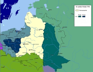 II rozbiór Polski mapa II rozbiór Polski mapa
