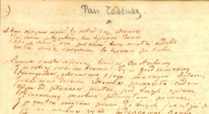 Adam Mickiewicz - Pan Tadeusz - rękopis