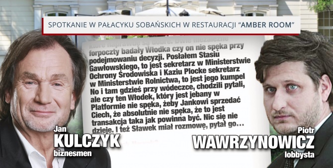 Afera podsłuchowa Jan Kulczyk Piotr Wawrzynowicz