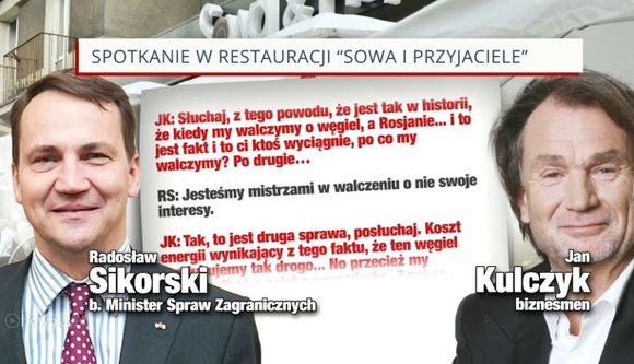 Afera podsłuchowa Jan Kulczyk, Radosław Sikorski