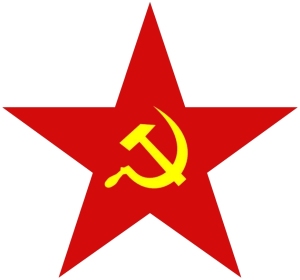 Symbole komunistyczne: czerwona gwiazda oraz sierp i młot